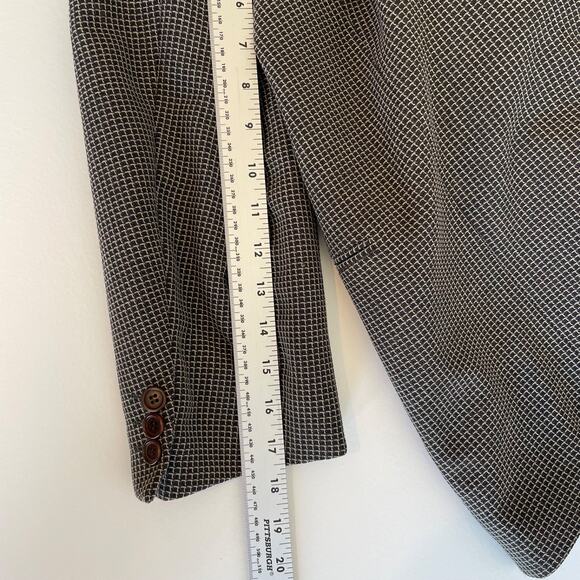 Hugo Boss Mens Blazer 100% Virgin Wool Sport Coat Size 40S Pin Check Einstein US - Picture 9 of 11